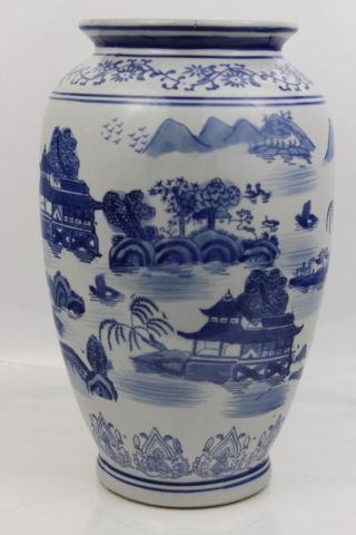 Antique 19th Century Chinese Hand Painted Large Vase 30x19cm Weighs 2kg 2
