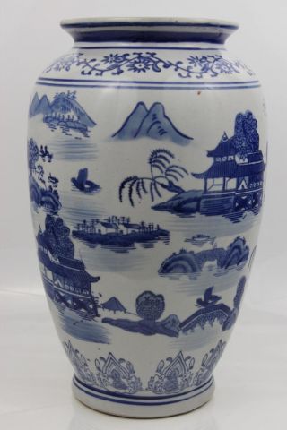 Antique 19th Century Chinese Hand Painted Large Vase 30x19cm Weighs 2kg 3