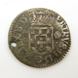 Circa 1700 Brazil 160 Réis Pedro Ii Coin Petrvs Ii Dg Port Rex Bd Antique Coins
