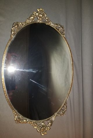 Vintage/antique Ornate Mirrored Vanity Tray