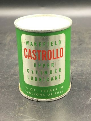 Vintage 1940’s Wakefield Castrollo Upper Cylinder Lubricant 4oz Can