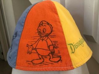 Vintage 1960 ' s DISNEYLAND Bucket Hat MICKEY MOUSE & DONALD DUCK 3