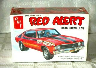 Vintage Amt - Red Alert - Drag Chevrolet Chevelle Ss - Factory Model Kit