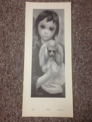 Vintage Margaret Keane Kid With Dog Print Best Friend Big Eyes,  Bonus