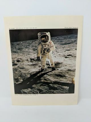 Official Nasa Photograph Apollo 11 Space Buzz Aldrin Moon Lunar Module Photo Vtg