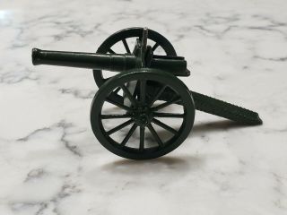 Vintage Britains England Civil War Soldiers Green Cast Metal Cannon 4 "