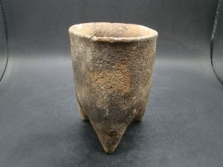 Chinese Shang Dynasty (16th - 11th Century Bc) Pottery Tripod Jar V4019