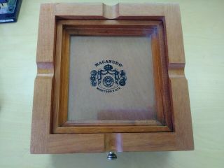 Vintage Macanudo Wood Cigar Box With Drawer Ash Tray From Dominican Republic Vtg