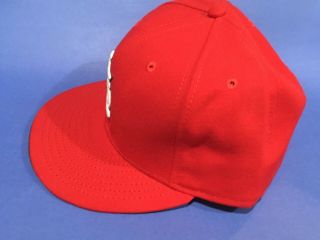 JAIME GARCIA SIZE 7 1/2 2015 CARDINALS RED GAME ISSUED HAT CAP MLB HOLOGRAM 3