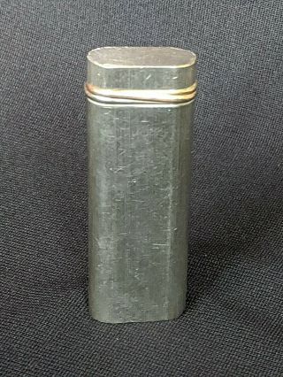 Vintage Cartier Gas Pocket Lighter,  Gold Bands