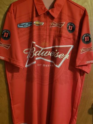 Kevin Harvick Chevy Budweiser Stewart Haas Nascar Race Pit Crew Shirt Xl