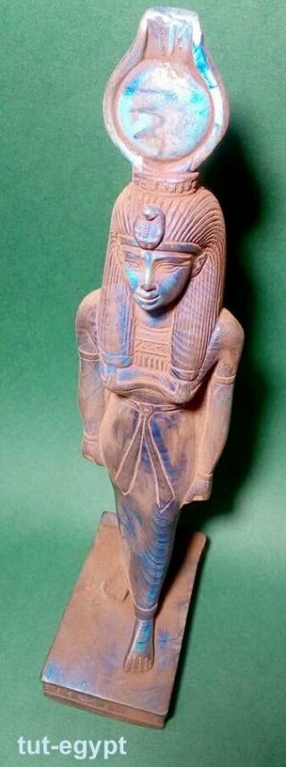 ANCIENT EGYPTIAN ANTIQUE EGYPT Statue of Goddess ISIS stone stand 380 - 362 Bc 3