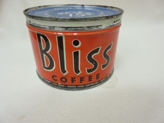 Vintage Bliss (general Foods Corp) 1 Lb Coffee Tin Key Wind Lid