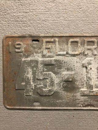 VINTAGE 1948 FLORIDA LICENSE PLATE 45 - 1690 RESTORATION CANDIDATE 2