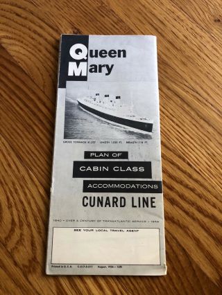 Rms Queen Mary Cabin - Class Deck Plan / Cunard White Star