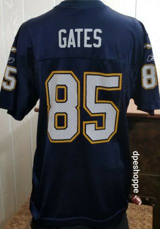 Nfl La/sd Chargers Football Gates 85 Blue Jersey Reebok Players " Youth " Xl