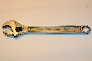 Vintage Snap On / Blue - Point 10 " Adjustable Wrench Kenosha Wisconsin Usa