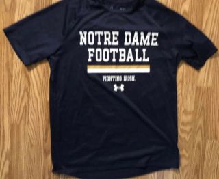 Notre Dame Football 2019 Sideline Under Armour Shirt Large
