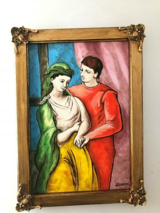 Pablo Picasso Artist Oil Painting On Canvas Signed Framed 23.  8  X 33