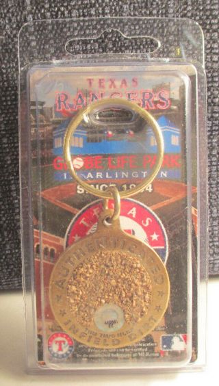 Texas Rangers Globe Life Park Arlington Game Infield Dirt Keychain