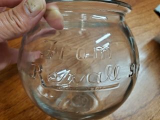 Vintage Rexall Glass Bowl " From The Rexall Store " Advertising Promo Euc Sweet