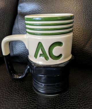 Vintage Ac Spark Plug Coffee Mug With Irregularity In Glaze