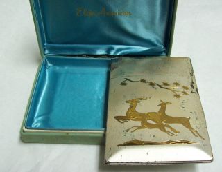Vintage Elgin American Cigarette Case W/ Built In Lighter