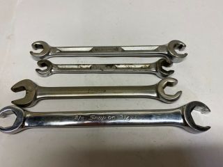 4 Snap - On Sae Line Wrenches Flare Wrenches Snap On Snapon Usa Vintage Newer Styl