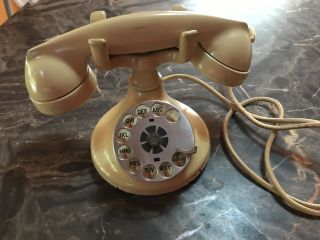 Vintage Antique Western Electric Bell System B1 Telephone Beige Metal Base