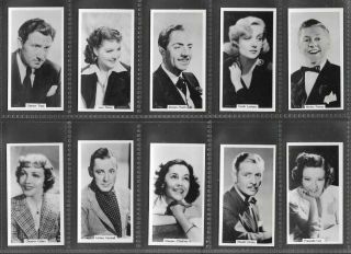 R.  J.  LEA 1939 INTRIGUING (FILM STARS) FULL 54 CARD SET  FAMOUS FILM STARS 3