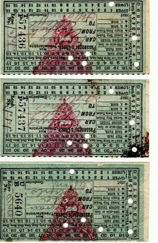 Vintage 3 San Francisco Railway Tickets The Pullman Company 1930 