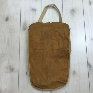 Vintage Brown Canvas Tent Bag Zip Top Camping Gear Storage
