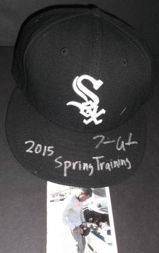 Tim Anderson Chicago White Sox Signed 2015 Spring Training Game Hat Cap 1
