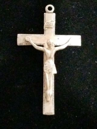 Carmelite Nun’s Rare Vintage Creed Sterling Silver Rosary Crucifix Cross Pendant