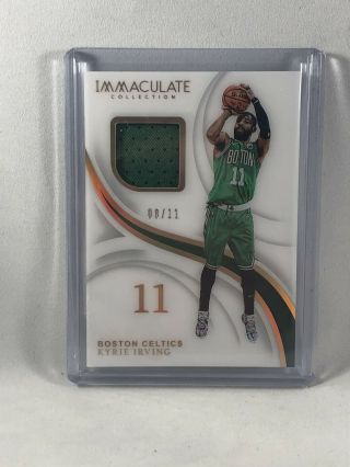 2018 - 19 Panini Immaculate Kyrie Irving Jersey Number Patch Acetate /11 Nets