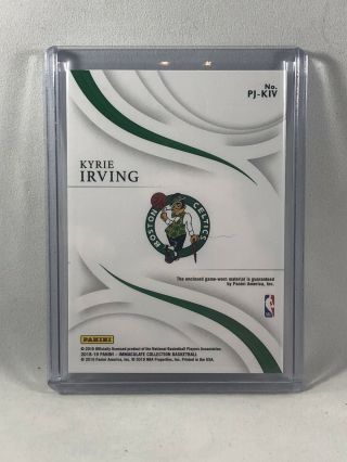 2018 - 19 Panini Immaculate Kyrie Irving Jersey Number Patch Acetate /11 Nets 2