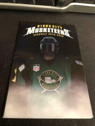 2019 - 20 Sioux City Musketeers Hockey Pocket Schedule Sprint Version
