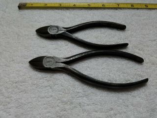 M.  Klien & Sons Chicago Usa Pair 202 - 5 & 202 - 6 Side Cutters Vintage
