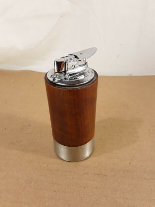 Vintage Ronson Varaflame Norseman Lighter Table Top Wood