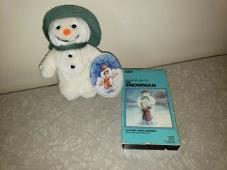 Vintage Eden 1986 Plush " The Snowman " 8 " Plus Vhs Raymond Briggs