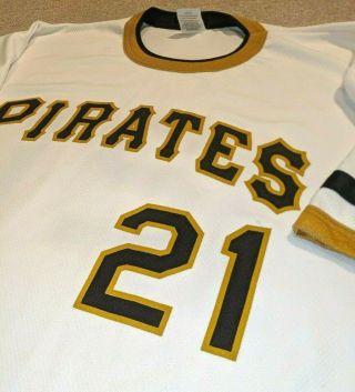Roberto Clemente - Pittsburgh Pirates White Jersey - Authentic Sga - Men 