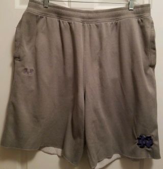 Notre Dame Football Under Armour Heat Gear Loose Shorts Team Issued 2xl