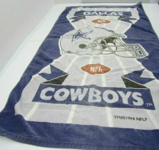 Vintage Dallas Cowboys Nfl Beach Towel 29 " X 59 " Inch Official Product 1994