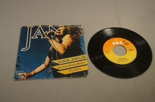 Vintage Janis Joplin Me And Bobby Mcgee 45 Rpm Record W/ Picture Sleeve