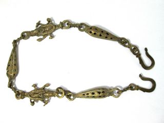 Vintage Brass Middle Eastern Style Plant/pot Hook Sway Style Hangers 32 " Long