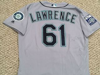 Lawrence 61 Size 46 2017 Seattle Mariners Game Jersey Road Gray 40th Holo
