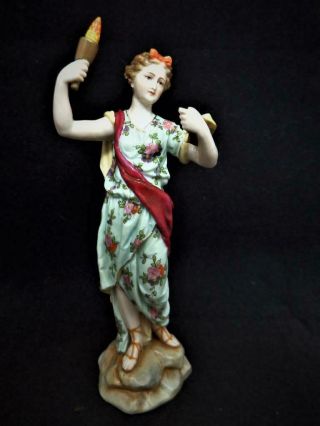 Antique Volkstedt Porcelain Germany Lady Reading Figurine 1900 