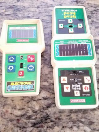 Old Vintage Coleco Electronic Quarterback Hand Held & Head To Head Parts Repair