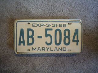 Maryland 1968 License Plate Buy All States Here