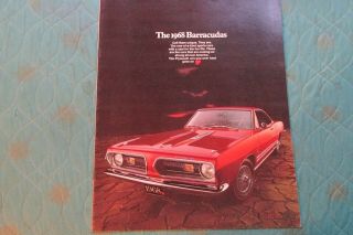 0904x 1968 Plymouth Barracuda Sales Brochure